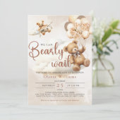 On Peut Attendre ! Invitation baby shower (Debout devant)