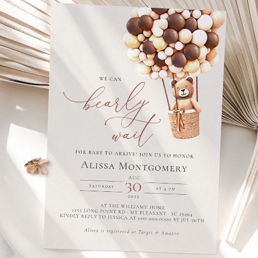 On Peut Attendre ! Invitation baby shower