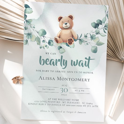 On Peut Attendre ! Invitation baby shower