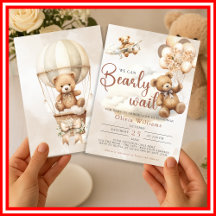 On Peut Attendre ! Invitation baby shower