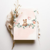 On Peut Attendre ! Invitation Baby shower fille