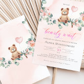 On Peut Attendre ! Invitation Baby shower fille