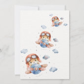 On peut attendre la petite invitation baby shower (Dos)