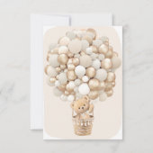 On peut attendre le Baby shower Invitation Teddy (Dos)
