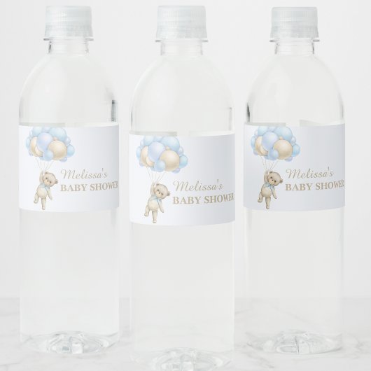 On peut attendre le bleu ballon étiquette bouteill