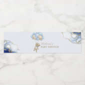 On peut attendre le bleu ballon étiquette bouteill (Étiquettes simples)