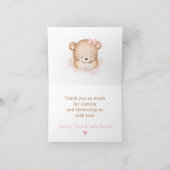 On peut attendre le Carte de remerciements Baby sh (Intérieur)