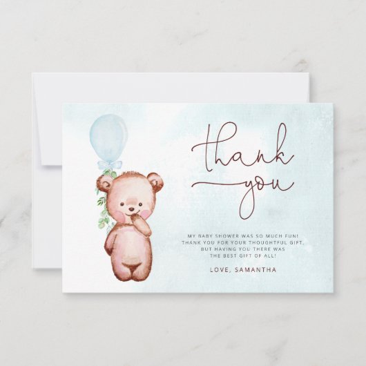 On peut attendre le Carte de remerciements de Baby (Devant)