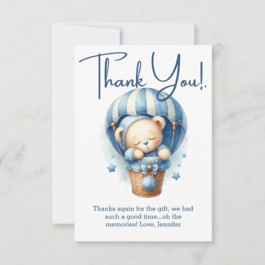 On peut attendre le Carte de remerciements de Baby (Devant)