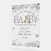 On Peut Attendre L'Hiver Ours Bébé Garçon Douche (Angle)