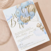 On peut attendre l'ours Boy Baby shower Invitation