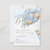 On peut attendre l'ours Boy Baby shower Invitation (Devant)