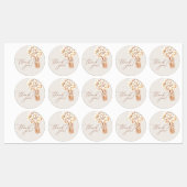 On Peut Attendre ! Merci Baby shower Étiquette (Feuille)