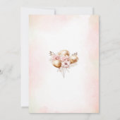 on peut attendre rose baby shower Invitation (Dos)