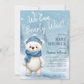On peut attendre un garçon Baby shower Invitation (Devant)