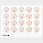 On peut attendre une fille Baby shower Sticker (Feuille)