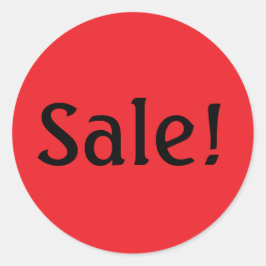 On Sale Simple Red Sticker Round Circle