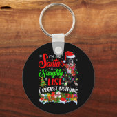 On Santas Naughty List Xmas Boxer Sleutelhanger (Voorkant)