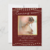 On s'attend à ce que père Noël accouche faire-part (Devant)