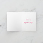 On s'attend à un bébé rose Faire-part (Intérieur)