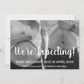 On s'attend à un Faire-part de naissance photo amu (Devant)