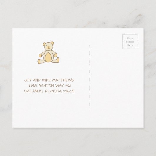 On s'attend à une Faire-part pour bébé (Dos)