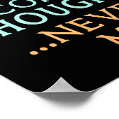 On Second Thought Never Mind, Funny Gift For Men,  Poster (Hoek)