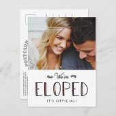 On s'est élopés | Elopement Mariage Faire-part (Devant / Derrière)