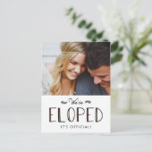 On s'est élopés | Elopement Mariage Faire-part (Debout devant)