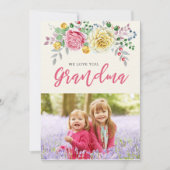 On t'aime grand-mère | Carte Flat Photo (Devant)