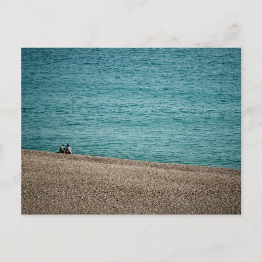 On the beach at Beer Briefkaart (Voorkant)