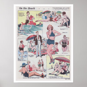 On The Beach - Vintage - 1935 Poster