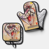 On the Points by Wassily Kandinsky Ovenwant & Pannenlap Set (Voorkant / Achterkant)