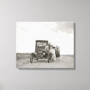 On The Road, 1937. Oude foto Canvas Afdruk