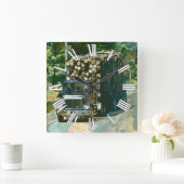 On-Time Delivery Logging Truck Wall Clock Vierkante Klok (Huis)
