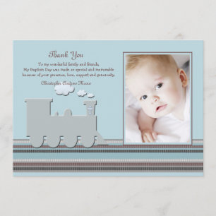 On Track Blue Photo Hartelijk dank Bedankkaart