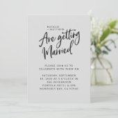 On va se marier faire-part de mariage de script (Debout devant)