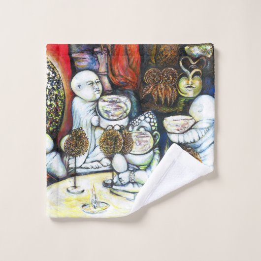 Onaangedaan door uitdaging bad handdoek (Wasdoekje)