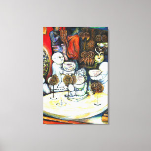 Onaangedaan door uitdaging canvas afdruk
