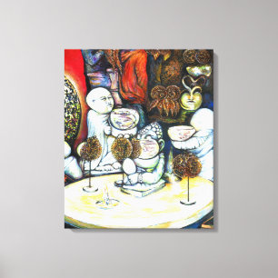 Onaangedaan door uitdaging canvas afdruk