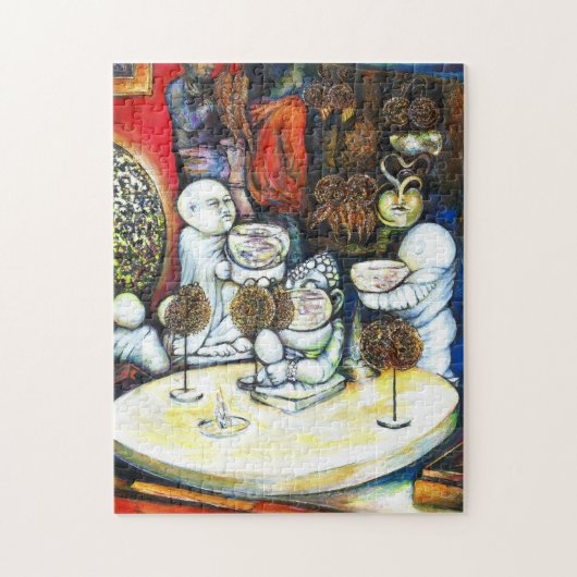 Onaangedaan door uitdaging legpuzzel (Verticaal)