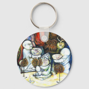 Onaangedaan door uitdaging sleutelhanger