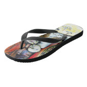 Onaangedaan door uitdaging teenslippers (Schuin)