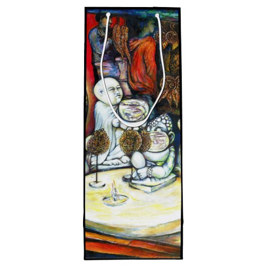 Onaangedaan door uitdaging wijn cadeautas (Achterkant)