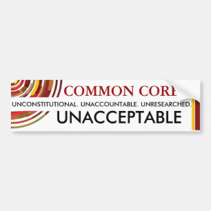 Onaanvaardbare gemeenschappelijke kern bumpersticker