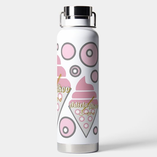 Onafbreekbare ijskap Thermische waterflacon Waterfles (Achterkant)