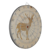 Onafgewerkt hout Kijk uit met Deer Dartbord (Voorkant Links)