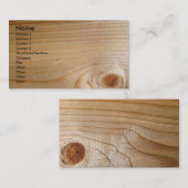 Onafgewerkt hout visitekaartje (Voorkant / Achterkant)