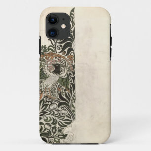 Onafgewerkt ontwerp van "Bird and Vine"-houtblokke iPhone 11 Hoesje
