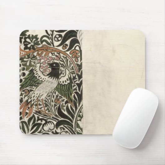 Onafgewerkt ontwerp van "Bird and Vine"-houten blo Muismat (Met muis)